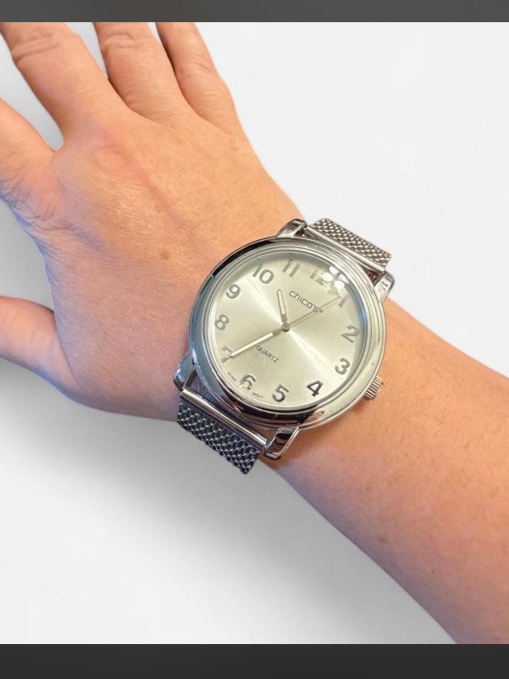 Classic Silver Mesh Watch - Unbranded
